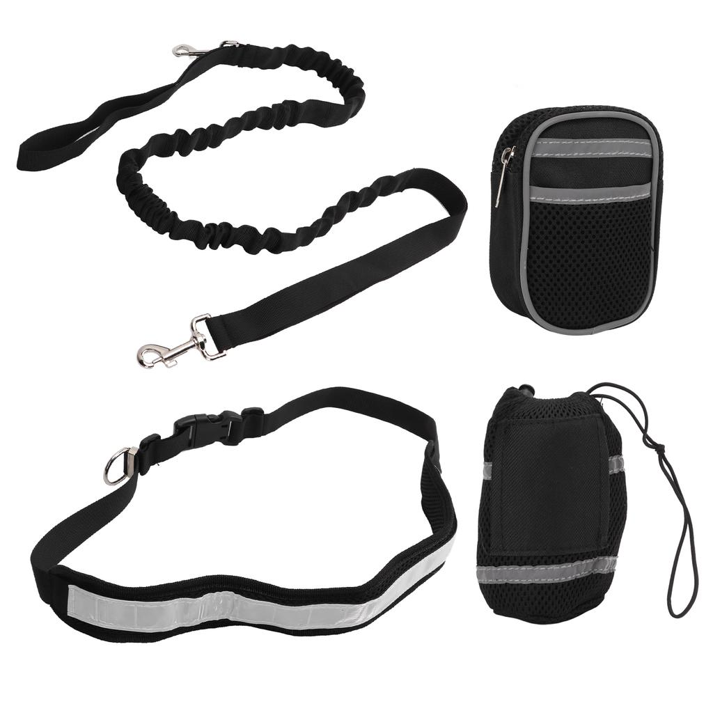 Dog  ing Waist Pack Leash   Reflective Elastic Hands   Dog Leash for Running Walking Hiking