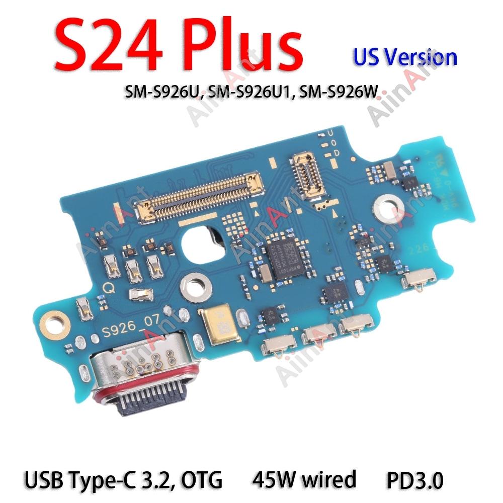 USB Board Dock Charger Connector Charging Port Flex Cable For Samsung Galaxy S24 Plus Ultra FE S921B S921E S921N S921U S721B