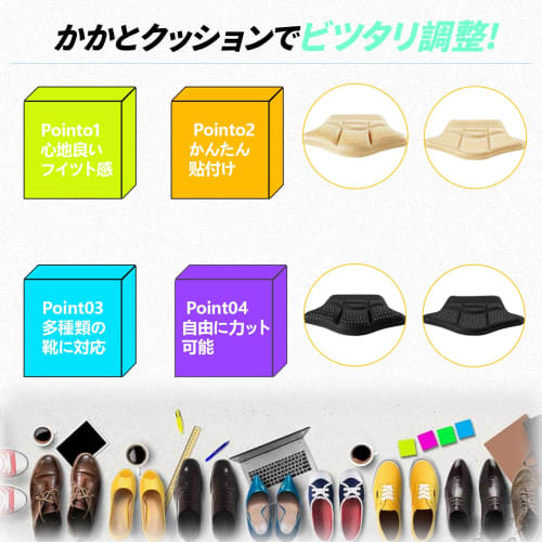 Gurumato [Shoe Professional Supervised] Heel Pads for Preventing Blisters [Soft, Fully Cushioned, and Cuttable To Adjust Size] Prevents Shoes from Sli