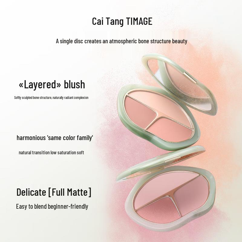 TIMAGE Paleta różów trójkolorowych Flowing Jade