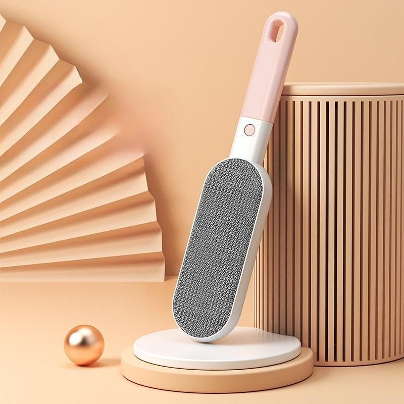 

Double-sided Pet Hair Removal Brush Reusable Lint Brush Manual Fluff Remover Clothes Fuzz Fabric Shaver Carpet Clothes Brush розовый