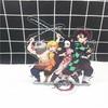 Acrylic Ornaments Kamado Nezuko Zenitsu Inosuke Anime Figures Car Desk Decoration Models Children Toy Birthday Gift