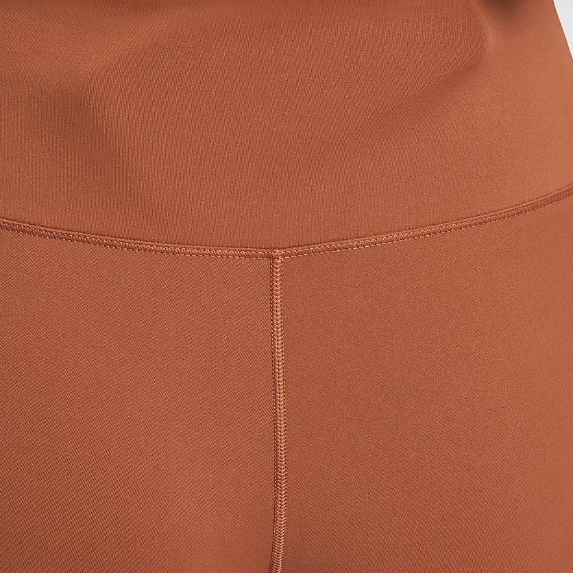 Nike One Solid Quick-Dry High-Waisted Nine-Point Tight Sports Leggings Women Leggings Sunrise-Red FN3233-825