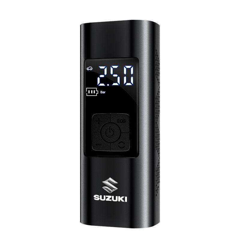 1Pcs Car Tire Inflator Smart Digital Inflatable Pump Emblem Accessories for Suzuki Jimny Swift V Strom 650 Ignis Alto DZire Swace Across Kizashi