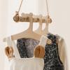 5Pcs Children Wood Clothes Hanger Household Organization Hanging Rack for Home Bedroom Toddler Girls Boys Pants Storag