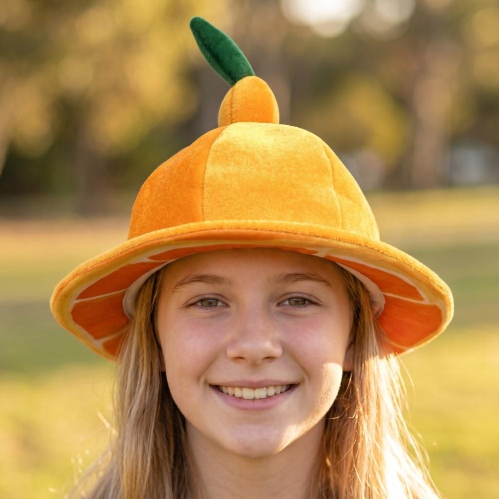 Party Supplies Creative Orange Hat Cute Soft Orange Headgear Comfortable Lightweight Halloween Cap Children