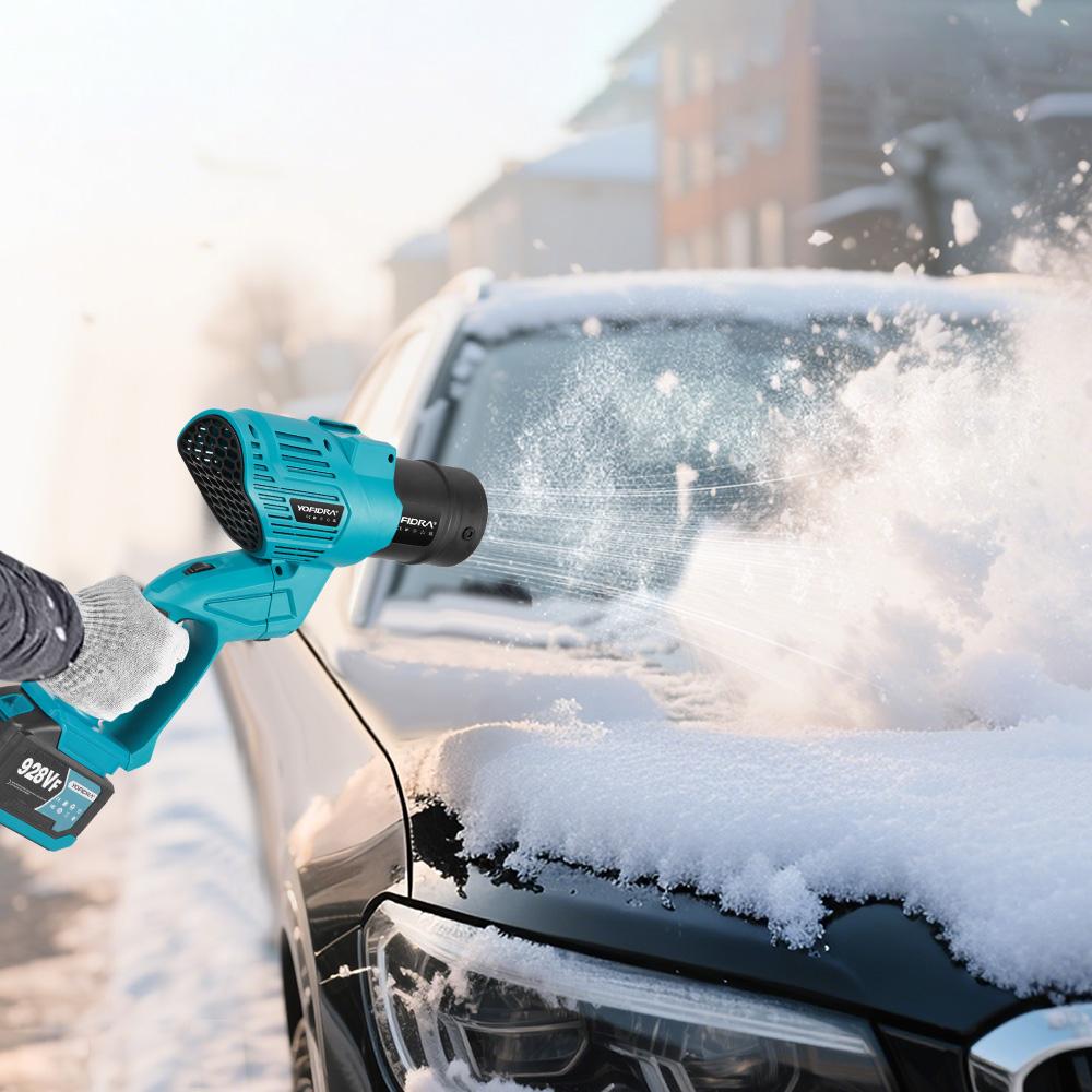 Yofidra Bürstenloser elektrischer Turbo-Gebläse 2 IN 1 Turbo-Gebläse Jet-Gebläse Laub Staub Schnee Blasen Reinigungsgerät Für Makita Akku-Pin