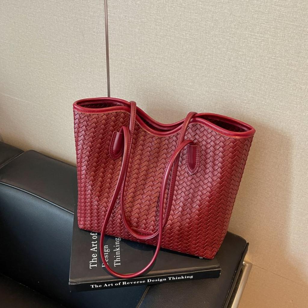Tote Bag Women PU Woven Daily