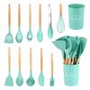 12Pcs /set Non-Stick Design Silicone Spatula Set Non-Stick Spatula Set  Kitchen Use