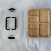 Square Cheese Tray Transparent Acrylic Lid Biscuit Snacks Platter Snack Service Trays  Holiday
