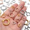 5 Stück 5-18mm Runde Federringe Edelstahl-Verschlüsse Haken Endverbinder für DIY Halskettenverschlüsse Schmuckherstellung Zubehör