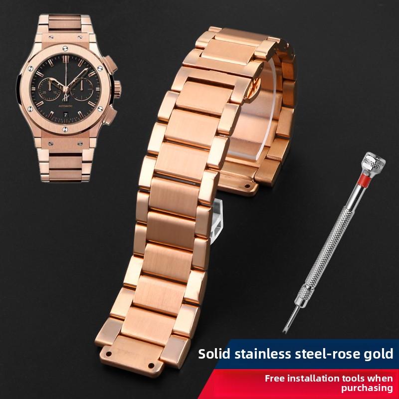 27x19 24x17 21x13 Metalen band voor Hublot Yubo BIG BANG Classic fusion Heren Dames horlogeband Roestvrijstalen horlogeketting Gratis gereedschap