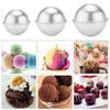 6Pcs Aluminum Alloy Round Cake Molds Silver Baking Pans for Pudding & Desserts