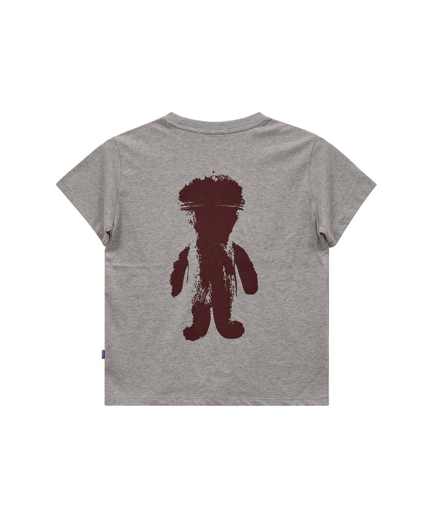 HOODHOOD Mono Alien Graphic Short Sleeve T-Shirt Gray