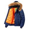 Thickened Autumn and Winter Jacket with Added Cotton Detachable Fur Collar Cotton Coat Plus Size Jacket