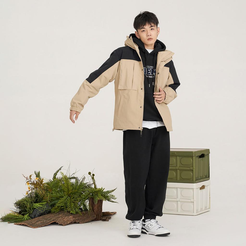 New Balance Jackets Men's Khaki Hooded Moderate AMJ31304-BNN