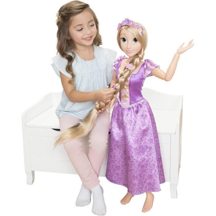 Riesenpuppe - DISNEY PRINZESSIN - Rapunzel - 80 cm - Inklusive Frisieraccessoires - Unisex