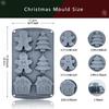 Christmas Silicone Molds Crafts Gingerbread Man Candy House Pine Tree Moulds 6-Cavity Silicone 3D Shape Craft Non Stick Mold For
