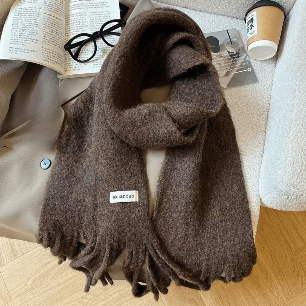 Soft Cashmere Scarf Solid Color Shawl Wrap New Winter Wool Scarf  Women