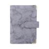 Zipper Envelope PU Leather Notebook Binder 6 Ring Binder Marble Budget Binder Marble Notebook
