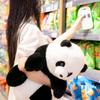 Realistic Panda Plush Toy Soft Stuffed Animal Cute Bear Plushie Simulation Fluffy Panda Doll Kawaii Gift for Girls