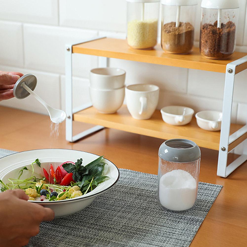 Salt Spice Lid Seal Pepper Sugar Bottle Spoon Seasoning Box Jar Kitchen