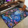 1pc. Magical Floral Cat Rug - Home Decor, Office Carpet, Outdoor Mat, Gift for Cat Lovers