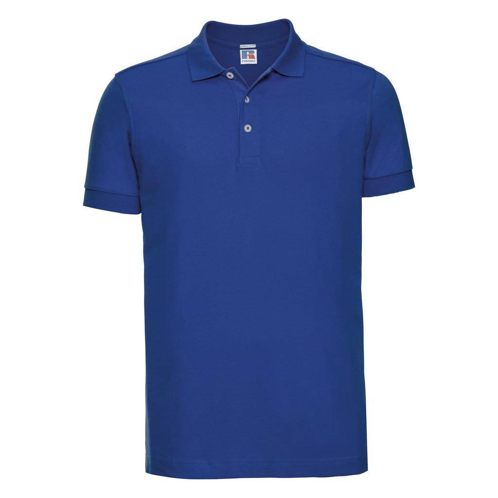 Russell Mens Stretch Short Sleeve Polo Shirt