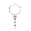 Handmade Resin Floral Statement Necklace Women Boho Beach Chic Layered Pendant Chain 2025 Fashion Accessory