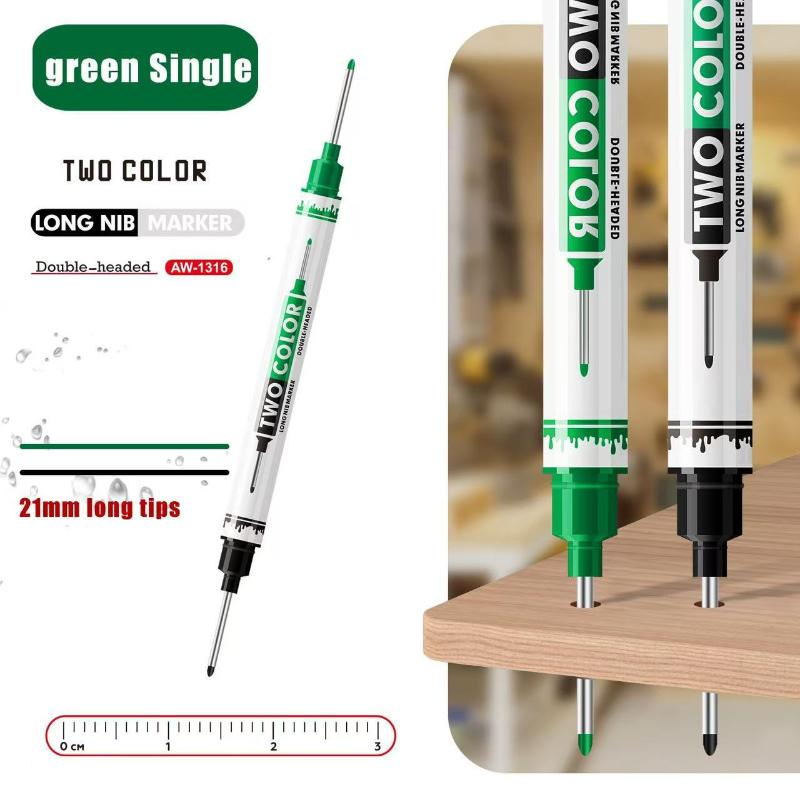 1/4Pcs Long Head Deep Hole Marker Pen Woodworking Decoration Permanent Marker Pen Waterproof Metal Perforating Pen