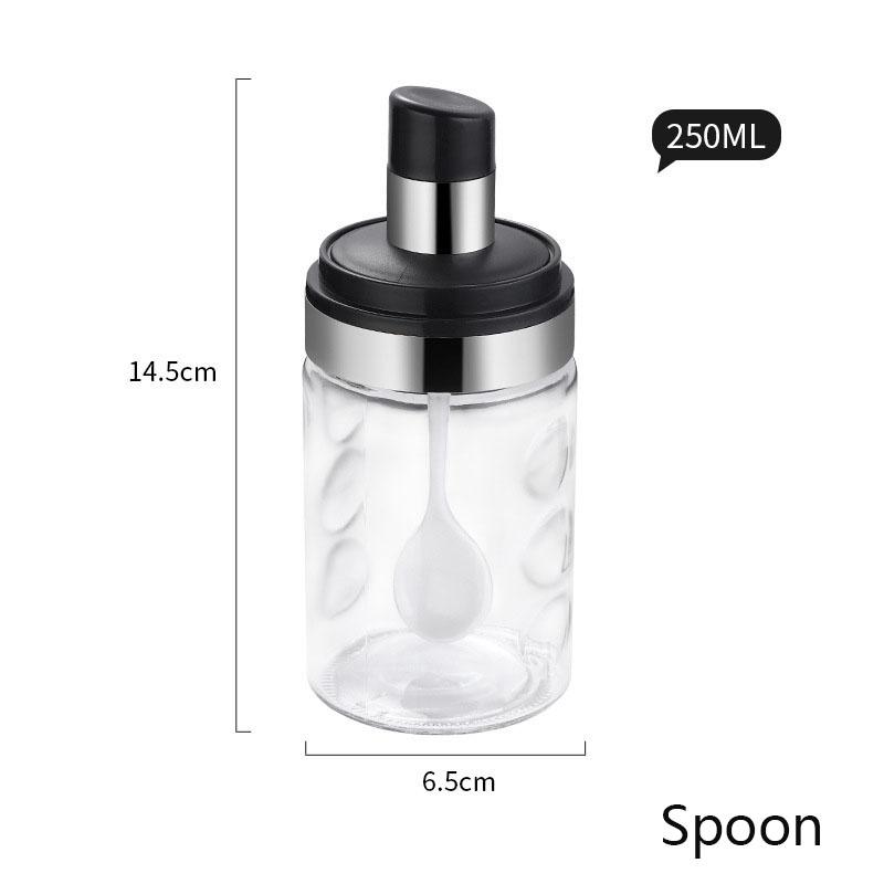 Stainless Glass Seasoning Bottle Sealed leakproof Spice Jar Kitchen Seasoning Bottle Oil Vinegar Soy Brush Bottle