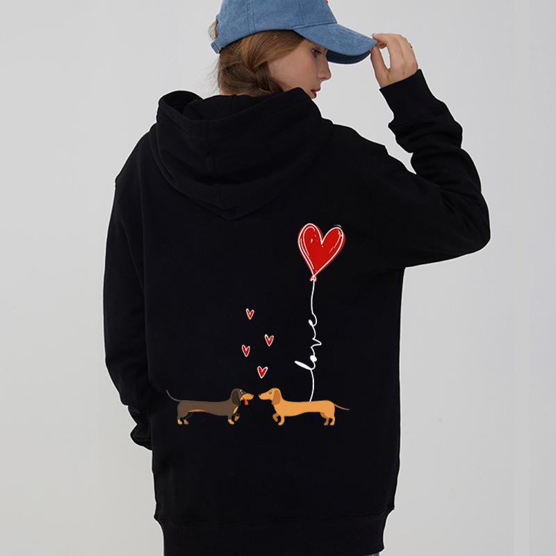 Valentine's Day Heart Print Couple's Hoodie