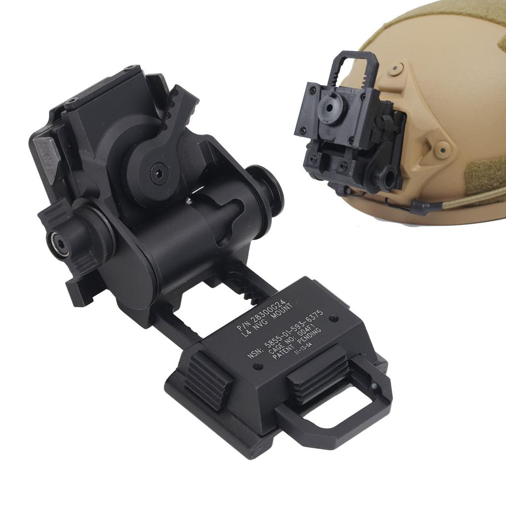 Nachtsichtbrillenhalterung Aluminiumlegierung Kipper Nachtsichtgerät Helm-Adapterhalterung für PVS15 PVS18 GPNVG18 Schwarz