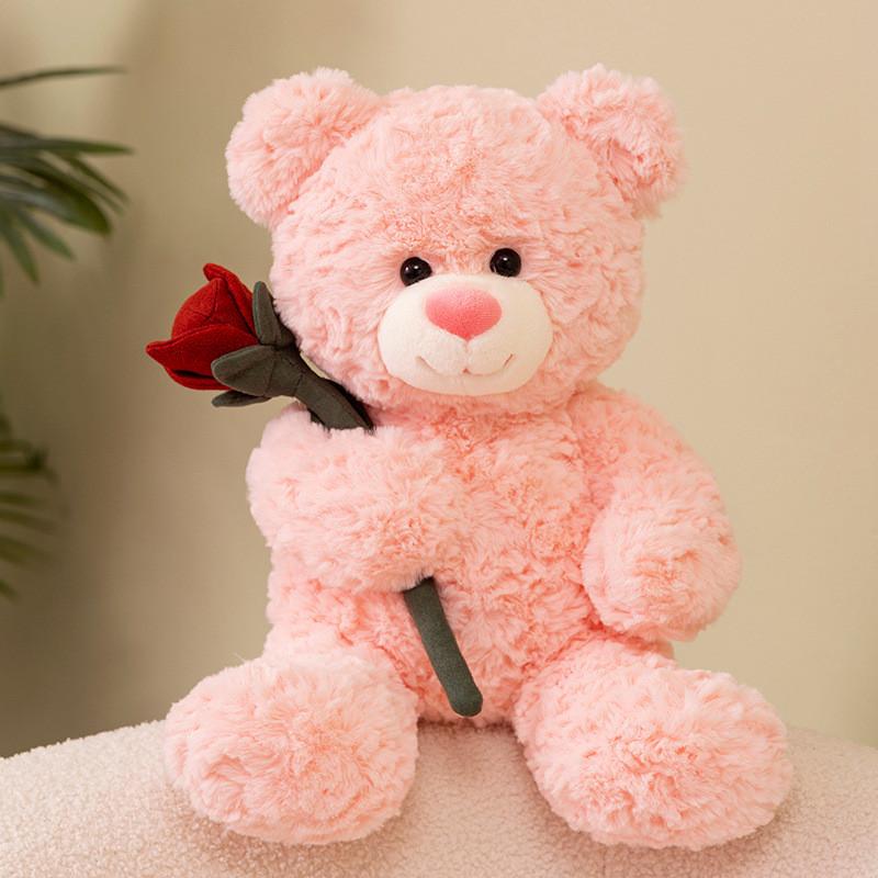 Adorable Brown And Pink Teddy Bear Plush Toy Perfect For Girlfriend Valentine's Gift