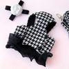 Pet dog cat clothing small fragrant wind thousand bird grid traction suit teddy bear tank top style dog leash designed for walking