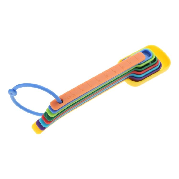 7Pieces Plastic Measuring Cups Measuring Spoons Set Kitchen Measuring Tool Suitable for Baking and Cooking