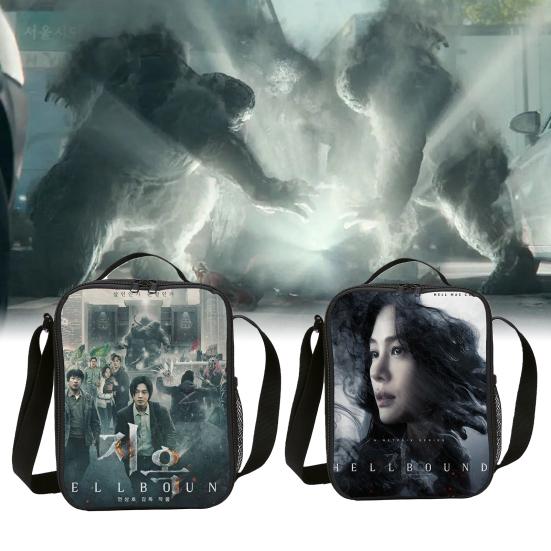 

Сумка для переноски обеда, противоизносная многоцветная сумка с боковым карманом