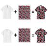 Mens Short Sleeve Casual Shirt Vintage Hawaiian Print Loose Fit Streetwear