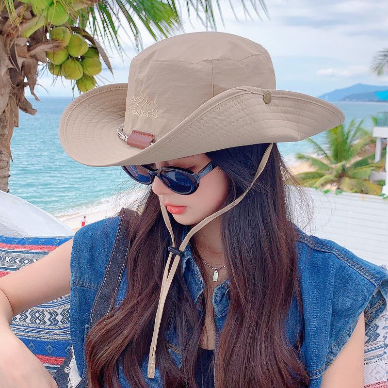 Western Cowboy Hat Summer Outdoor Breathable Quick Drying Bucket Hat Men and Women Camping Mountaineering Sun Protection Fishing Visor Hat