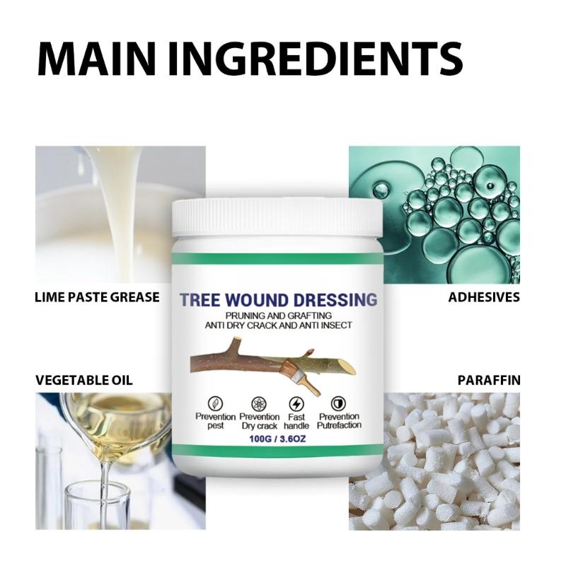 Pruning Wound Sealer Tree Wound Sealant Pruning Sealant for Trees with Brush Garden Tree Wound Sealer Grafting Compound