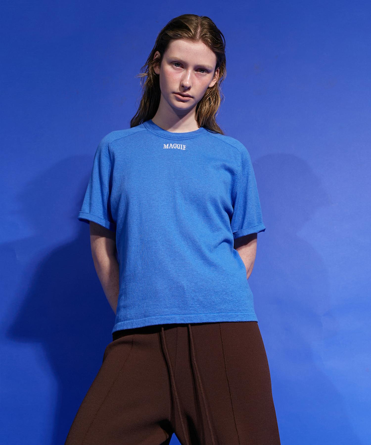 Maggie Linen Logo Pullover (Blue) Blue
