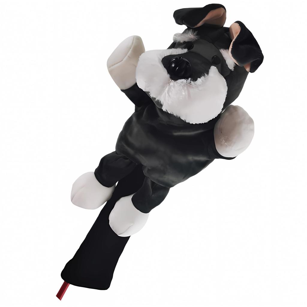 Boscogno Golf Animal Long Neck Plush Character Club Single Item Headcover, Driver/DR, Headcover, Cute, Scratch-Resistant, Protective, (Schnauzer)