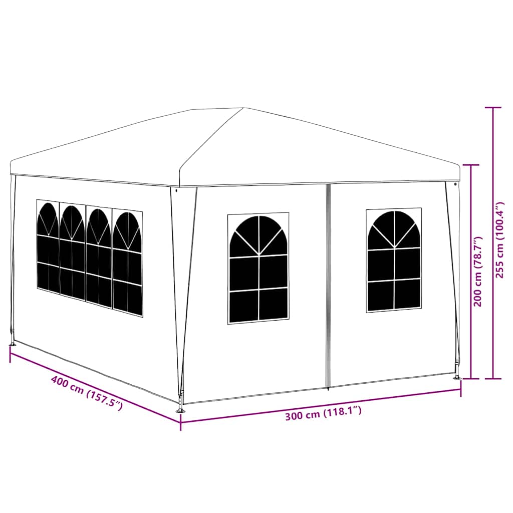 Party Tent 3x4 M Anthracite