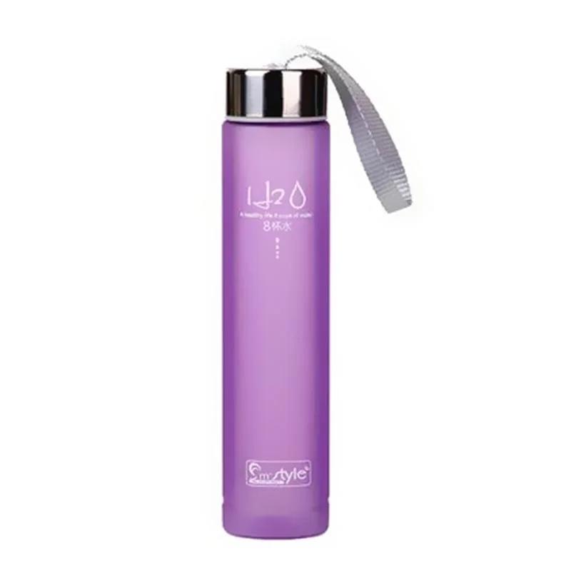 280ML Transparent Water Bottle Portable Summer Outdoor Sports Bike Unbreakable Plastic Water Bottle
