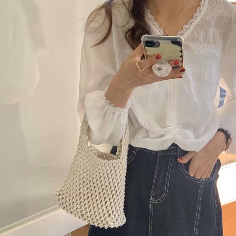 

Summer Grass Rope Hollow Hand Knitted Women S Hollow Knitted Handbag