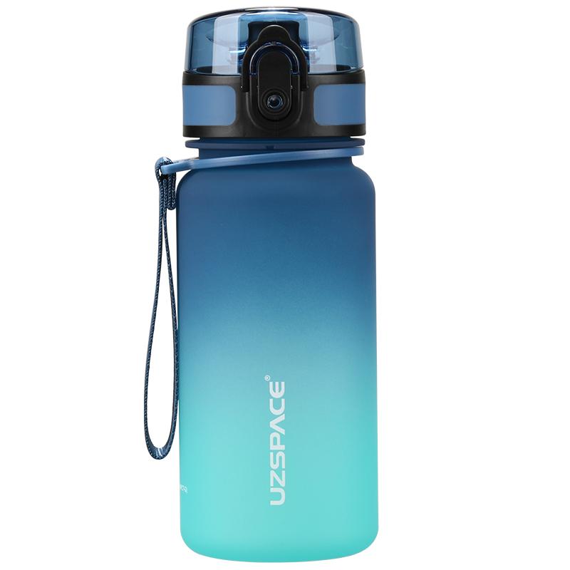 

350 мл спортивная бутылка для воды для девочек и детей, портативный герметичный матовый пластиковый шейкер, чашка для напитков, маркер времени, открытый тур, студенческий BPA 301-400ml