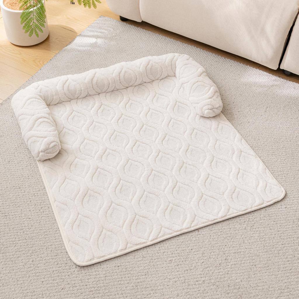 Plush Anti-Scratch Non-Slip Pet Mat for Cats & Dogs - Thickened Sofa Dog Bed