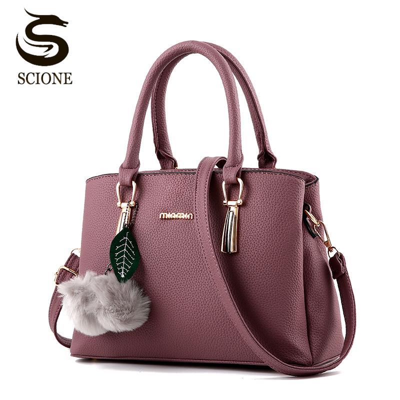 SCIONE Модная повседневная женская сумка 31cm*13cm*21cm темно-фиолетового