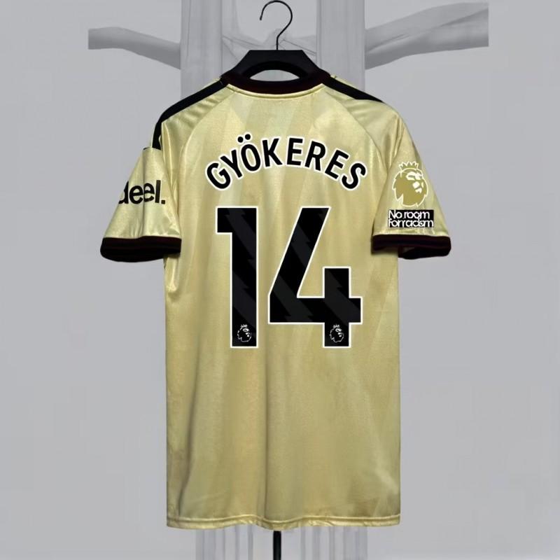 Mens Short Sleeve Football Jersey Premium Fan Edition Striped Design Arsenal Home Match Support