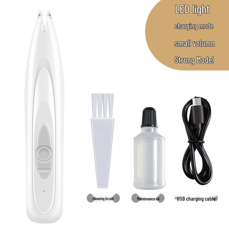 Rechargeable LED Pet Hair Trimmer for Dogs & Cats - Universal Electric Clipper & Paw Trimmer LED Hair Clipper